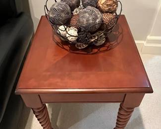 One of two matching end/accent tables.