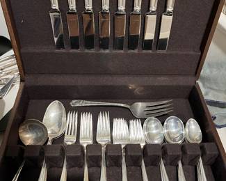 49-piece sterling silver flatware set 