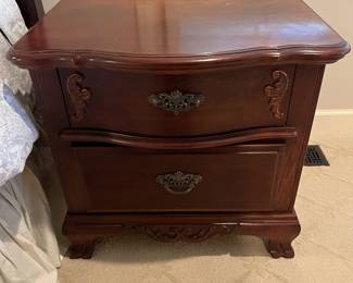 Two-drawer nightstand.