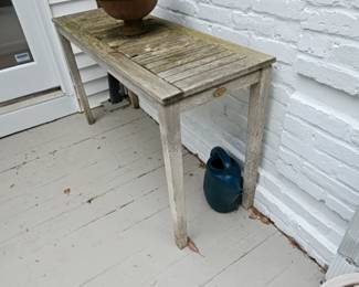 Rustic Teak Outdoor Narrow Table