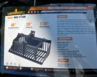 2025 Landhonor MRB-72-44W Mini Skid Steer Rock Grapple, Unused