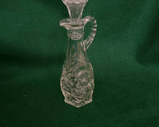 Lot 21: vintage Anchor Hocking  (EAPC) glass oil or vinegar cruet bottle