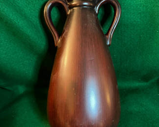 Lot 45: Brown, 2-handled vase