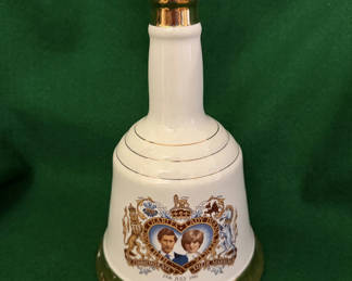 Lot 5: porcelain decanter-to commemorate the marriage of Prince Charles and Lady Diana Spencer