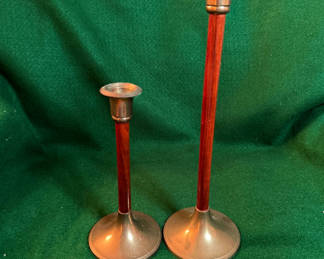 Lot 44: 2 MCM-style Candlesticks