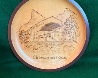 Lot 56: vintage wooden decorative plate