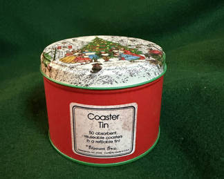 Lot 35: vintage Potpourri Press Coaster Tin