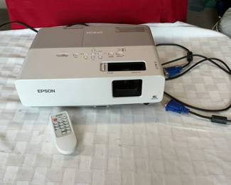 Lot 38: Epson LCD Projector EMP-83H with Remote and Cables