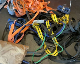 Lot 82: Assorted nylon tie-down straps and webbing
