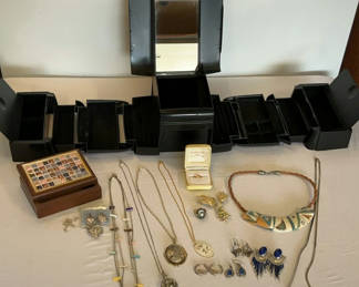 Lot 58: Gold, Sterling And Costume Jewerly With Boxes