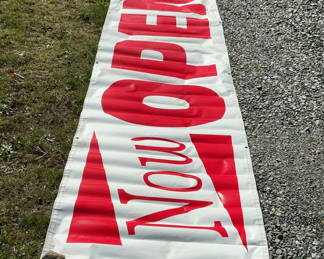 Lot 70: 3x10 Vinyl Now Open Sign