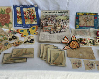 Lot 83: Vintage circus-themed and decorative paper ephemera collection