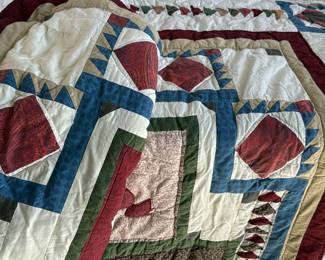 Lot 76: Horse Themed Patchwork Quilt
