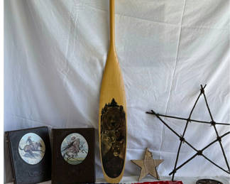 Lot 91: Ore, Old West Series Books, And Star Decor