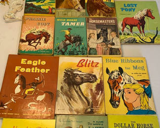 Lot 12: 16 Scholastic Horse Books From 50’s And 60’s, Horse Figurines