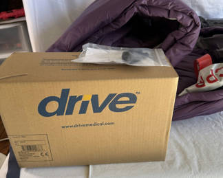 Lot 75: Drive Medical Inflatable Mattress NEW, and NEW Pillows