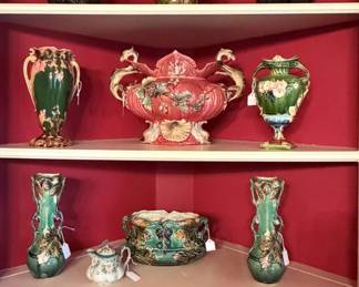 Closer view of vases