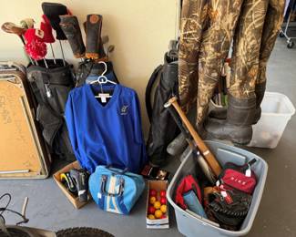 All the sports equipment