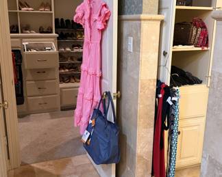 Into one side of closet