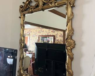 vintage large gilt mirror