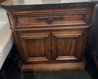 vintage bedside tables with marble tops (2)