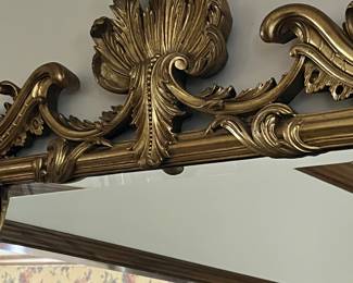 vintage large gilt mirror
