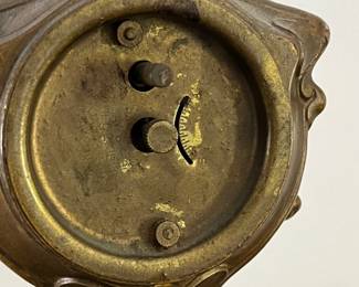 vintage Art Nouveau cast metal clock