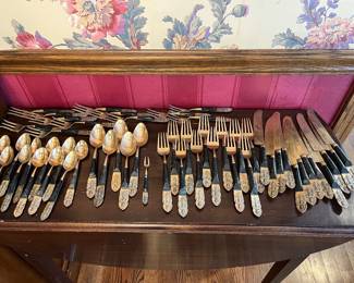 Vintage Hong Kong brass flatware