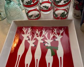 Crate & Barrel reindeer platter