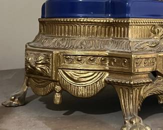 Italian gilt Brevatatto Imperial clock - part of 3pc garniture set with candelabras