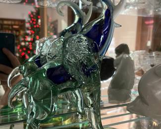 blown glass elephant