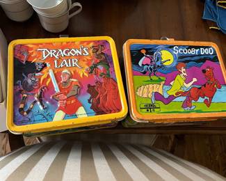 Vintage scooby doo & dragon’s lair lunch boxes