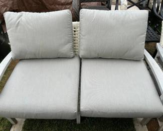 sale white wicker loveseat
