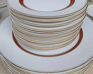 Vintage Fitz and Floyd Bordure Rouge Plates