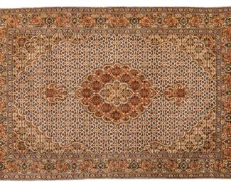 Lot 1280 Persian Tabriz Hand Woven Wool Oriental Rug, Ca. 1970, W 4' 10" L 3' 4"