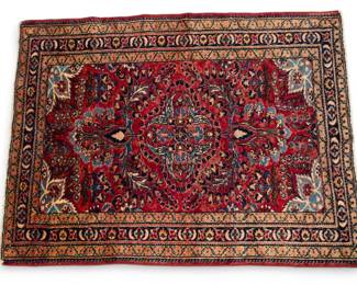 Lot 1290 Hand-Woven Wool Rug W 58" L 44"