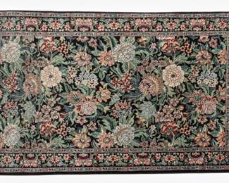 Lot 1292 Indo-Tabriz Hand-Woven Wool Rug 2oth Cent., W 2' 11" L 5' 1"