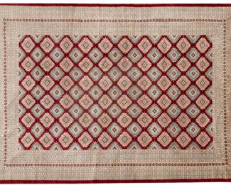 Lot 1273 Pakistani Hand Woven Wool Oriental Rug, Ca. 1980-90, W 12' L 9'