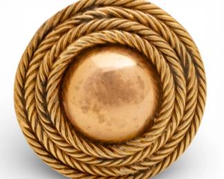 Lot 64 Tiffany 14K Yellow and Rose Gold Circular Brooch Dia. 1.2" 15.2 g 1 PC