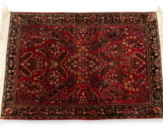 Lot 1282 Persian Sarouk Hand Woven Wool Oriental Rug 1950, W 3.4" L 5.5"
