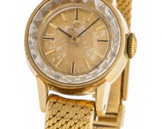 Lot 55 Omega 18K Lady's Wrist Watch 1960-1970, L 6.5" 26 g 1 PC