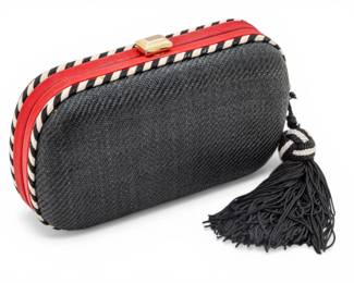 Lot 116 Bottega Veneta (Italian) Tassel Clutch H 4.5" W 7" Depth 1.75"