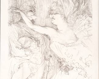 Lot 1041 Henri De Toulouse-Lautrec (French, 1864-1901) Crayon Lithograph on Simili Japan Paper 1898, 'Guye and Mealy, in Paris Qui Marche', H 10.75" W 9.1"