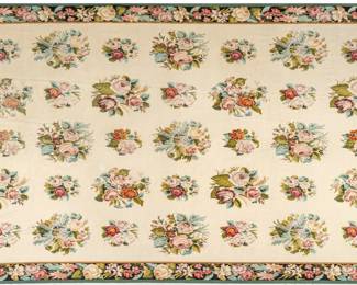 Lot 1260 Aubusson Style Machine Made Needlepoint Rug, Ca. Late 20th C., W 15' 5" L 13' 3"