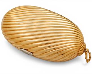 Lot 34 18k Yellow Gold and Natural Diamond Evening Clutch H 1.5" W 3.5" L 7" 374 g