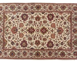 Lot 1264 Indo Isfahan Design Hand Woven Wool Oriental Rug W 8' 8" L 5' 9"
