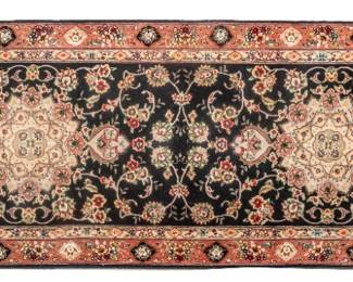 Lot 1269 Persian Tabriz Hand Woven Wool Runner, Ca. 1970, W 8' L 2' 6"