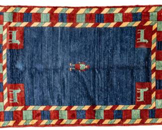 Lot 1267 Northwest Persian Gabbeh Design Hand Woven Wool Oriental Rug 1980-90, W 6' 4" L 9' 6"