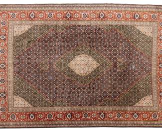 Lot 1257 Indo Persian Bidjar Hand Woven Wool Rug, Ca. 1970-1980, H 11' 10" W 9'