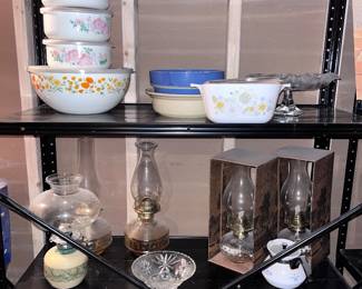 Kerosene oil lamps/misc kitchen 